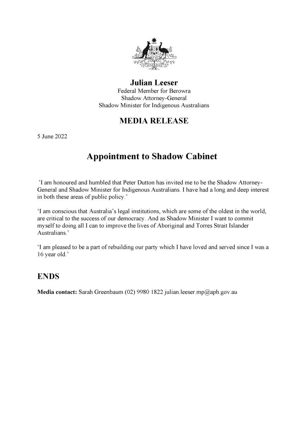 appointment-to-shadow-cabinet-julian-leeser